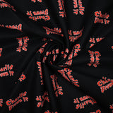 Coton imprimé Charlie rouge fond noir