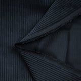 Velours de coton côtelé bleu marine
