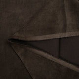 Velours de polyester ras quadrillé marron