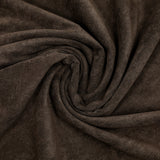 Velours de polyester ras quadrillé marron