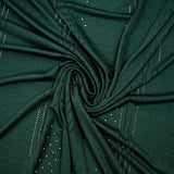Malla de poliéster Paula calada y texturizada verde bosque