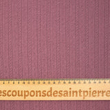 Jersey pointelle 100% coton prune