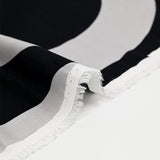 Viscose imprimée cercle gris fond noir