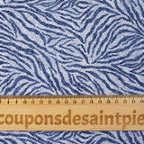 Crêpe de viscose imprimé zèbre bleu denim