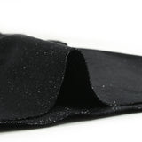Bord-côte lurex argent tubulaire noir vendu au mètre