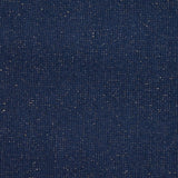 Bord-côte lurex doré tubulaire bleu foncé vendu au mètre