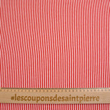 Tubular costa borde rayas rojas vendidas por metro