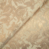 Brocart lamé rose rococo fond blush