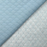 Chambray matelassé Eva bleu clair