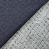 Chambray matelassé Eva bleu marine