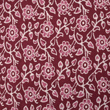 Coton batik imprimé Agra fond lie de vin