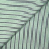 Coton fantaisie rayé vert d'eau et bleu nuit