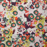 Coton fin imprimé primevère fond rose pâle