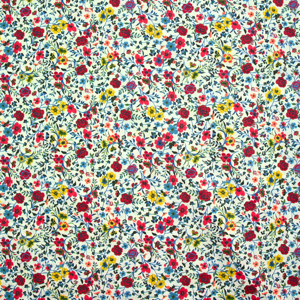 Lot De 4 Coupons De Tissu Ancien à Motifs Fleurs Et Vichy Jaune - Neuf, Idéal Pour Couture Créative