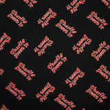 Coton imprimé Charlie rouge fond noir