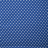 Coton imprimé coeur 5mm marine