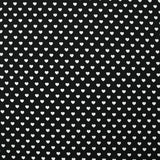 Coton imprimé coeur 5mm noir