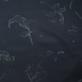 Coton imprimé fleurs estompées fond bleu nuit