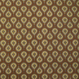 Coton imprimé goutte d'or fond marron