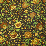 Coton imprimé jardin bohème mordoré