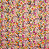 Coton imprimé Matilde fleurs orange et fuchsia au mètre