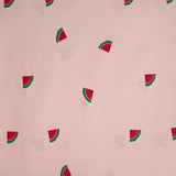 Coton imprimé pastèque fond rose poudré