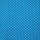 Coton imprimé pois 6mm turquoise