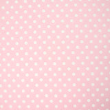 Coton imprimé pois 8mm fond rose layette