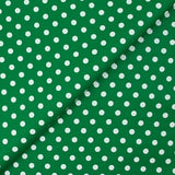 Coton imprimé pois 8mm fond vert