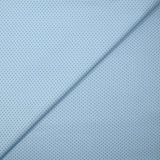 Coton imprimé pois gris 1mm fond bleu