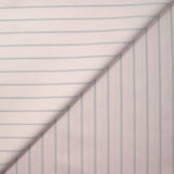 Coton imprimé rayé gris fond rose pâle