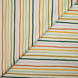 Coton imprimé rayures multicolore fond écru
