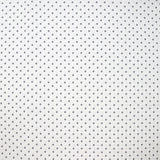 Coton imprimé signe géométrique bleu marine fond blanc cassé