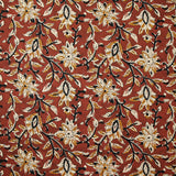 Coton indien imprimé Brahma beige fond brique