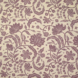 Coton indien imprimé Tirian violet fond écru