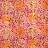 Coton liberty ® Aspley Tile orange et blush au mètre