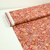 Cotton Liberty ® Metal Ciara marrón y rosa por metro
