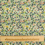 Cotton Liberty ® striped metal Wiltshire green per meter