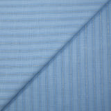 Coton lin rayé Lurex doré fond bleu ciel