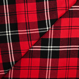 Coton tissé-teint carreaux écossais rouge et noir