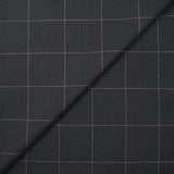 Coton tissé-teint Prince de Galles ligne rose fond anthracite