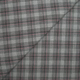 Coton tissé-teint Prince-de-galles noir, blanc et lie de vin