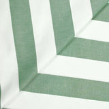 Coton tissé-teint rayé vert et blanc