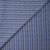 Crêpe de viscose imprimé chevron bleu denim