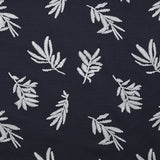 Crêpe floqué Acacia marine