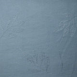 Crêpe viscose Lily brodé feuillage bleu barbeau