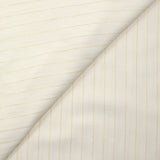 Crépon viscose rayé lurex doré fond blanc cassé
