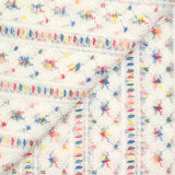 Dentelle polyester fine Samia arlequin et blanc