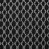 Dentelle polyester nuage de fleur noire