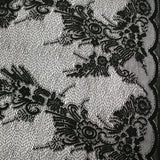 Dentelle polyester résille Graziella noir